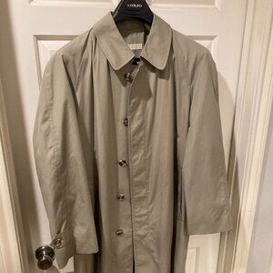 Mens Beige Rainjacket Trenchcoat Lighweight Size Large Brooks Brothers